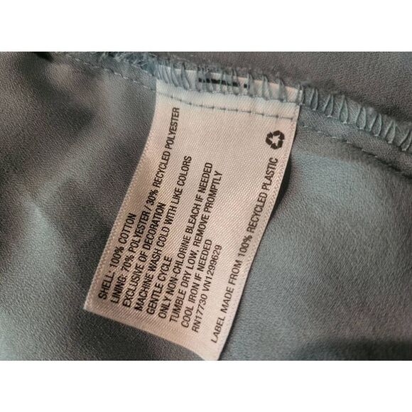 Knox Rose Dress Women's Small Sage Green Tiered Embroidered Knee Length - Picture 4 of 5